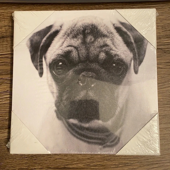 Black and white Dog canvas picture - Picture 2 of 4